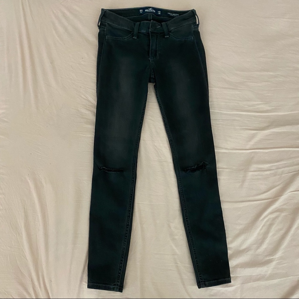 Hollister Black Distressed Jean Leggings
